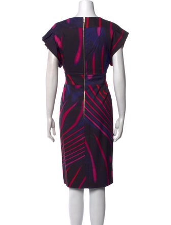 Escada Striped Midi Length Dress