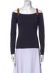 Escada Square Neckline Long Sleeve Top