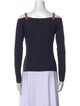 Escada Square Neckline Long Sleeve Top