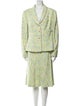 Escada Virgin Wool Tweed Pattern Skirt Suit