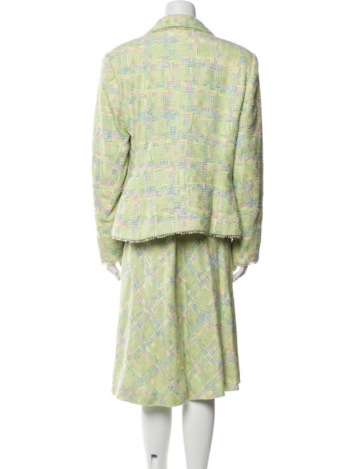 Escada Virgin Wool Tweed Pattern Skirt Suit