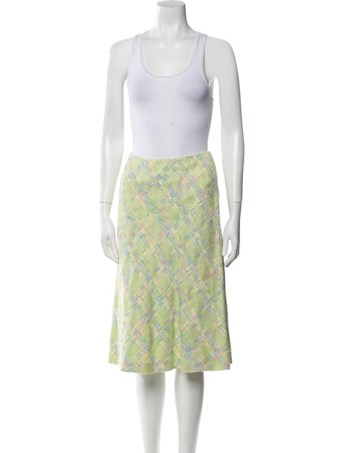 Escada Virgin Wool Tweed Pattern Skirt Suit