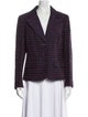 Escada Silk Plaid Print Blazer