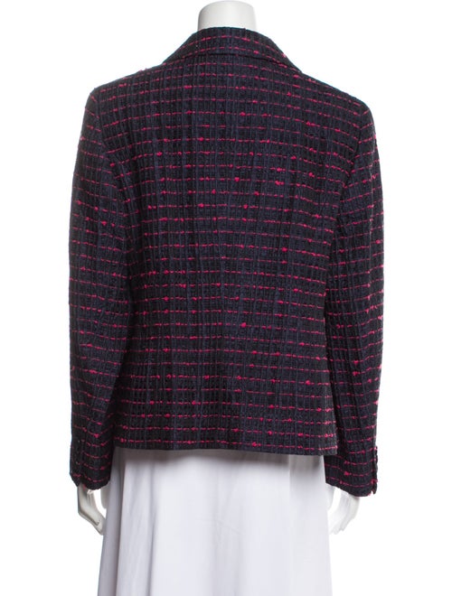 Escada Silk Plaid Print Blazer