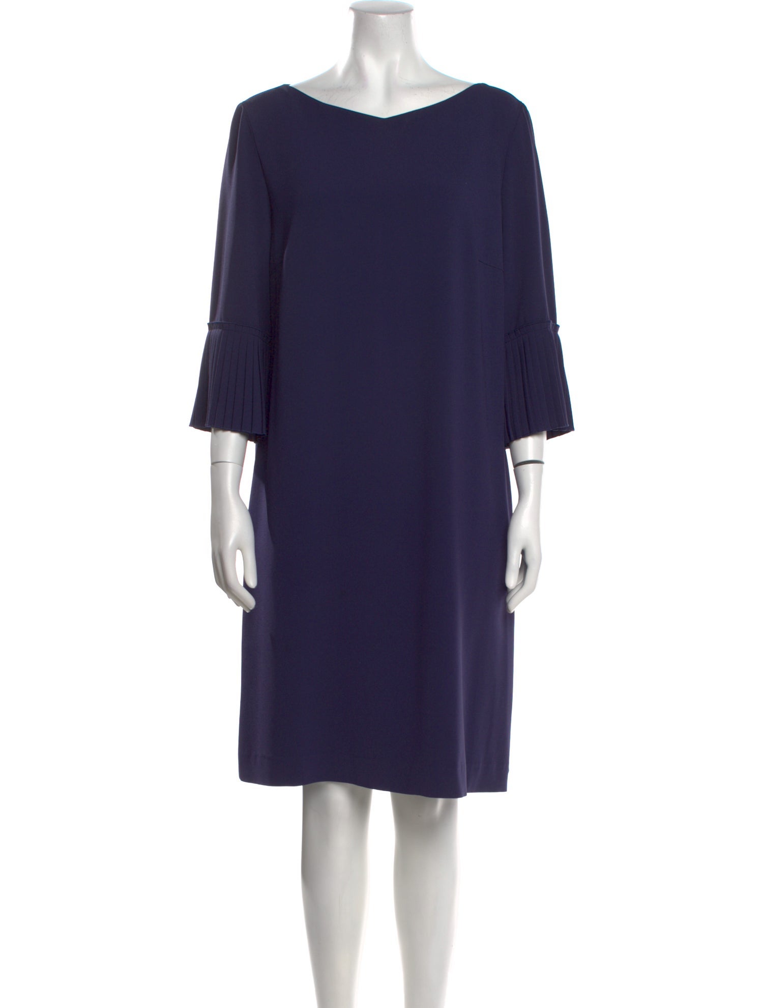 Escada Bateau Neckline Knee-Length Dress