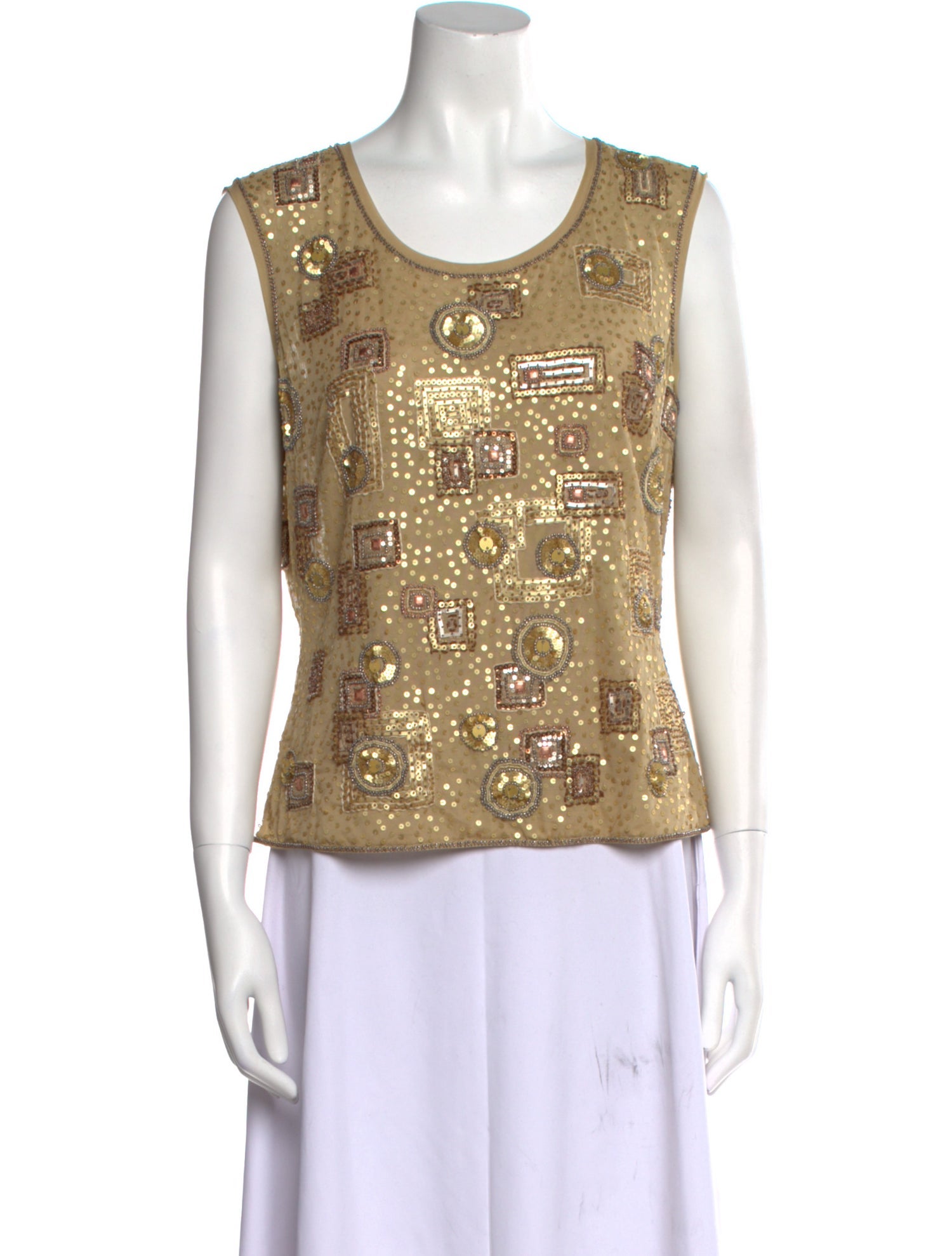 Escada Printed Scoop Neck Top