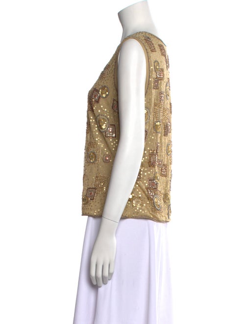 Escada Printed Scoop Neck Top