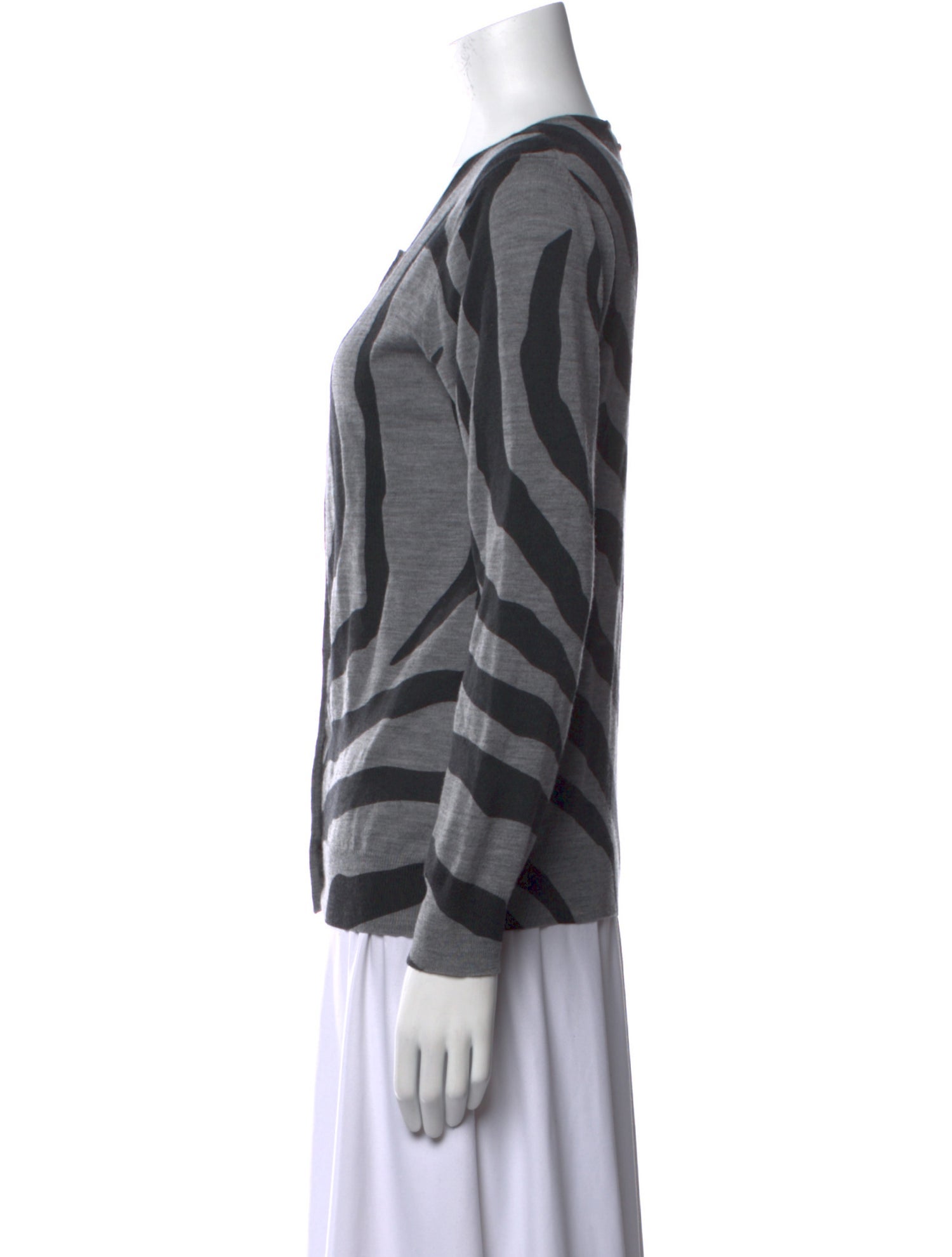 Escada Virgin Wool Animal Print Sweater