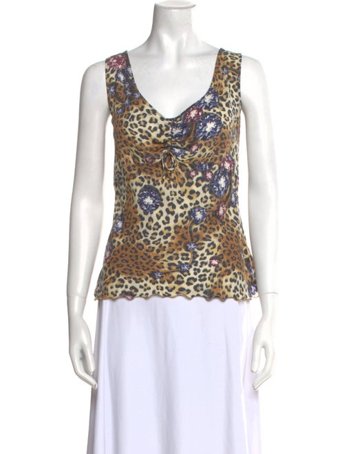 Escada Silk Animal Print Top