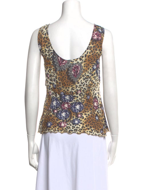 Escada Silk Animal Print Top