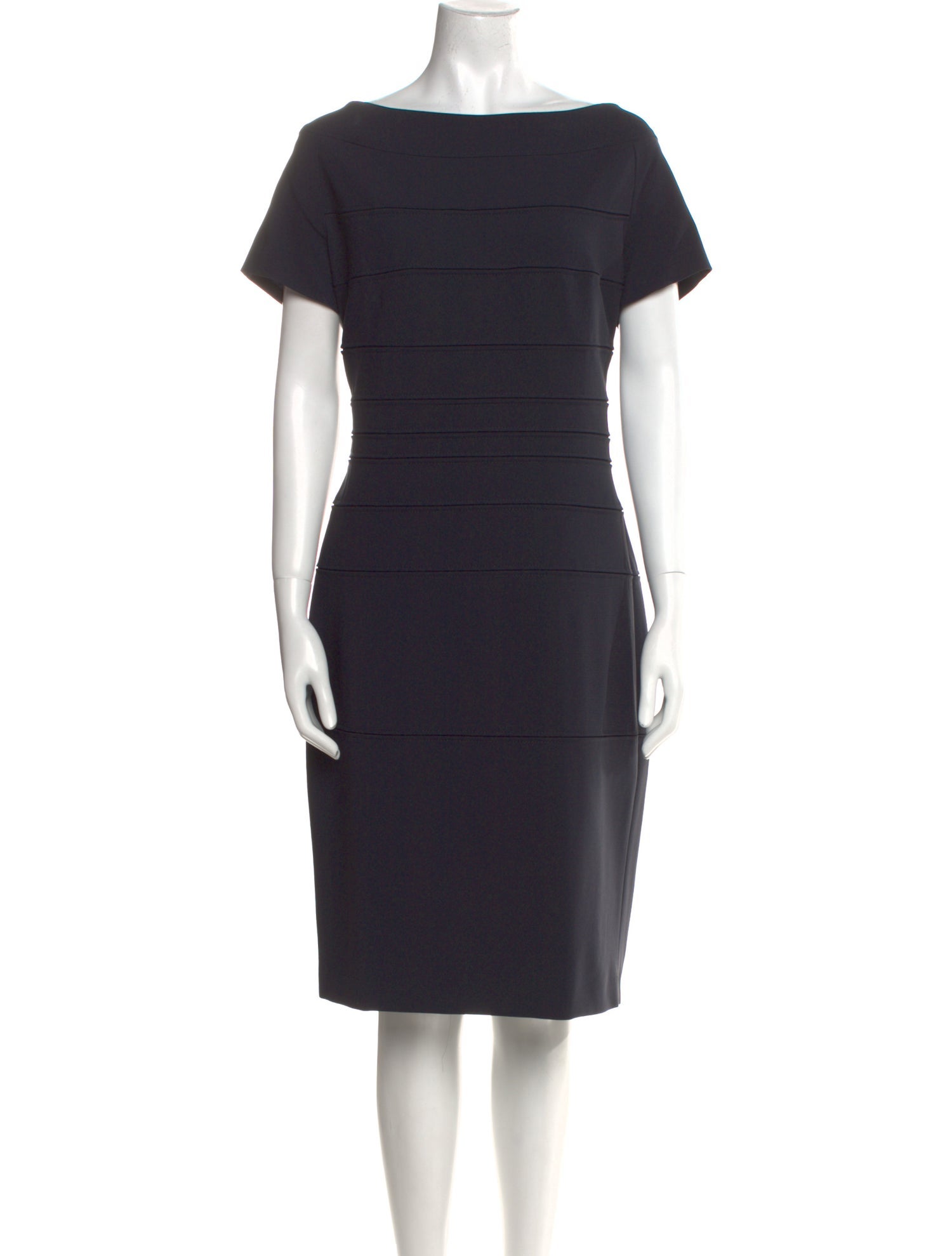 Escada Bateau Neckline Knee-Length Dress