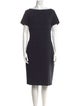 Escada Bateau Neckline Knee-Length Dress