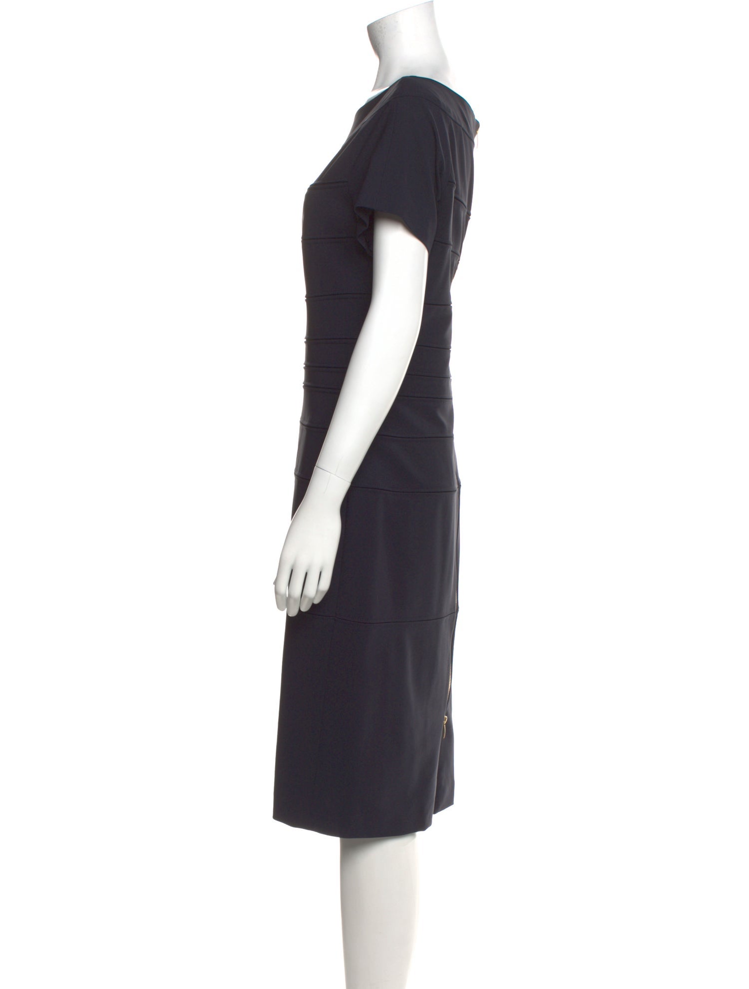 Escada Bateau Neckline Knee-Length Dress