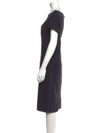 Escada Bateau Neckline Knee-Length Dress