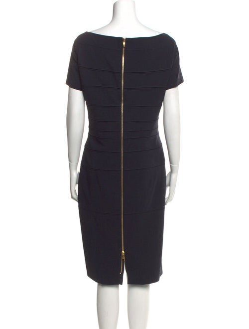 Escada Bateau Neckline Knee-Length Dress