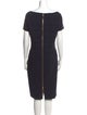 Escada Bateau Neckline Knee-Length Dress