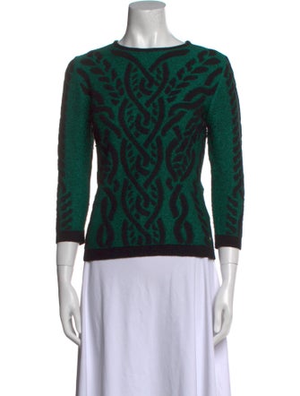 Escada Printed Scoop Neck Top