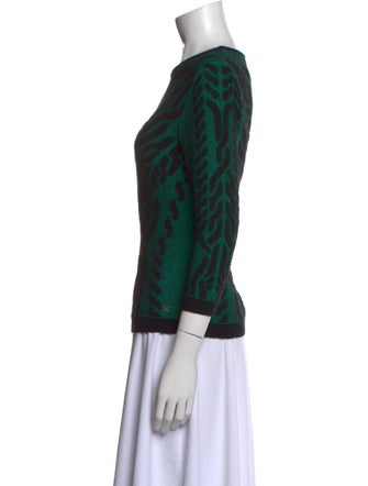 Escada Printed Scoop Neck Top