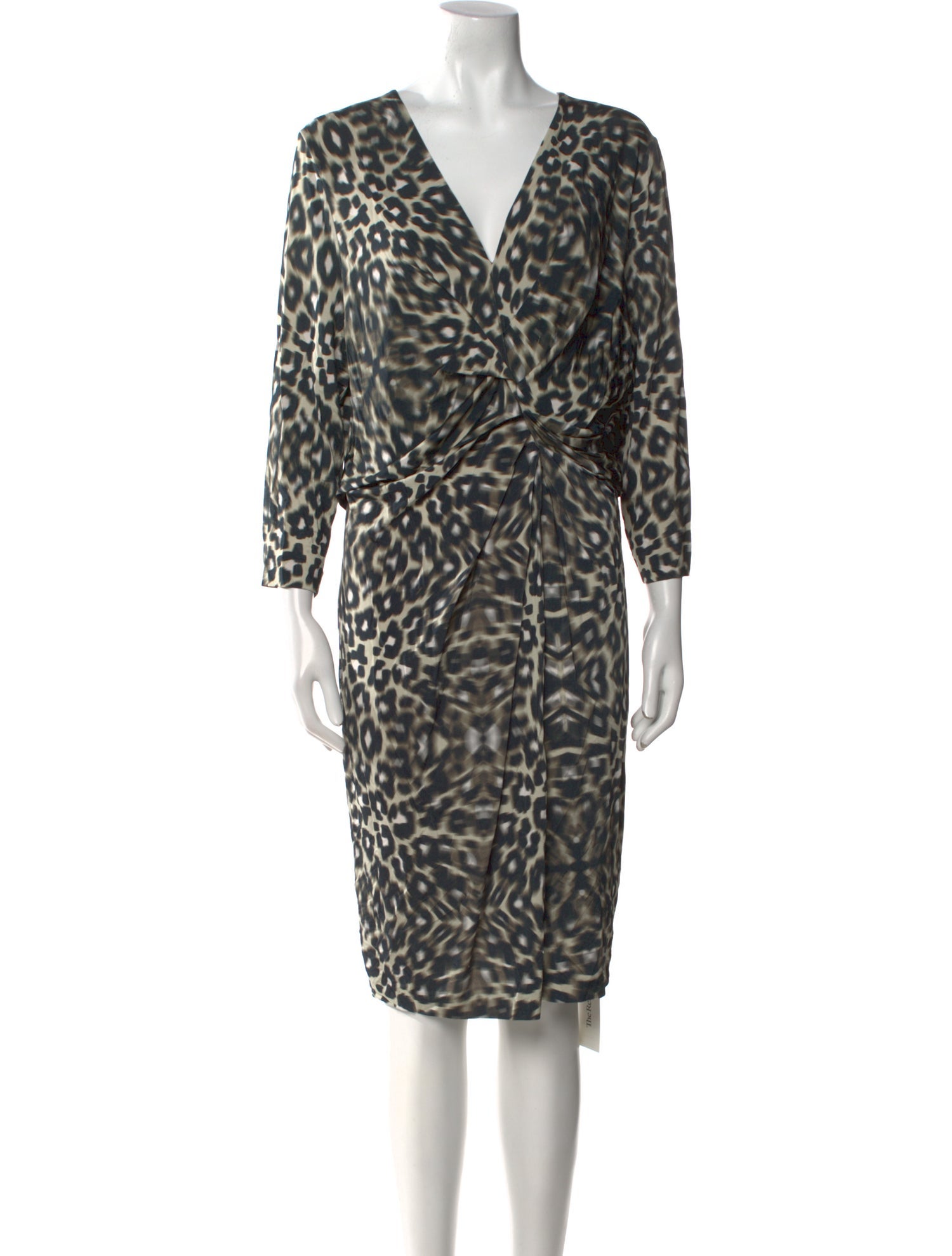 Escada Animal Print Knee-Length Dress