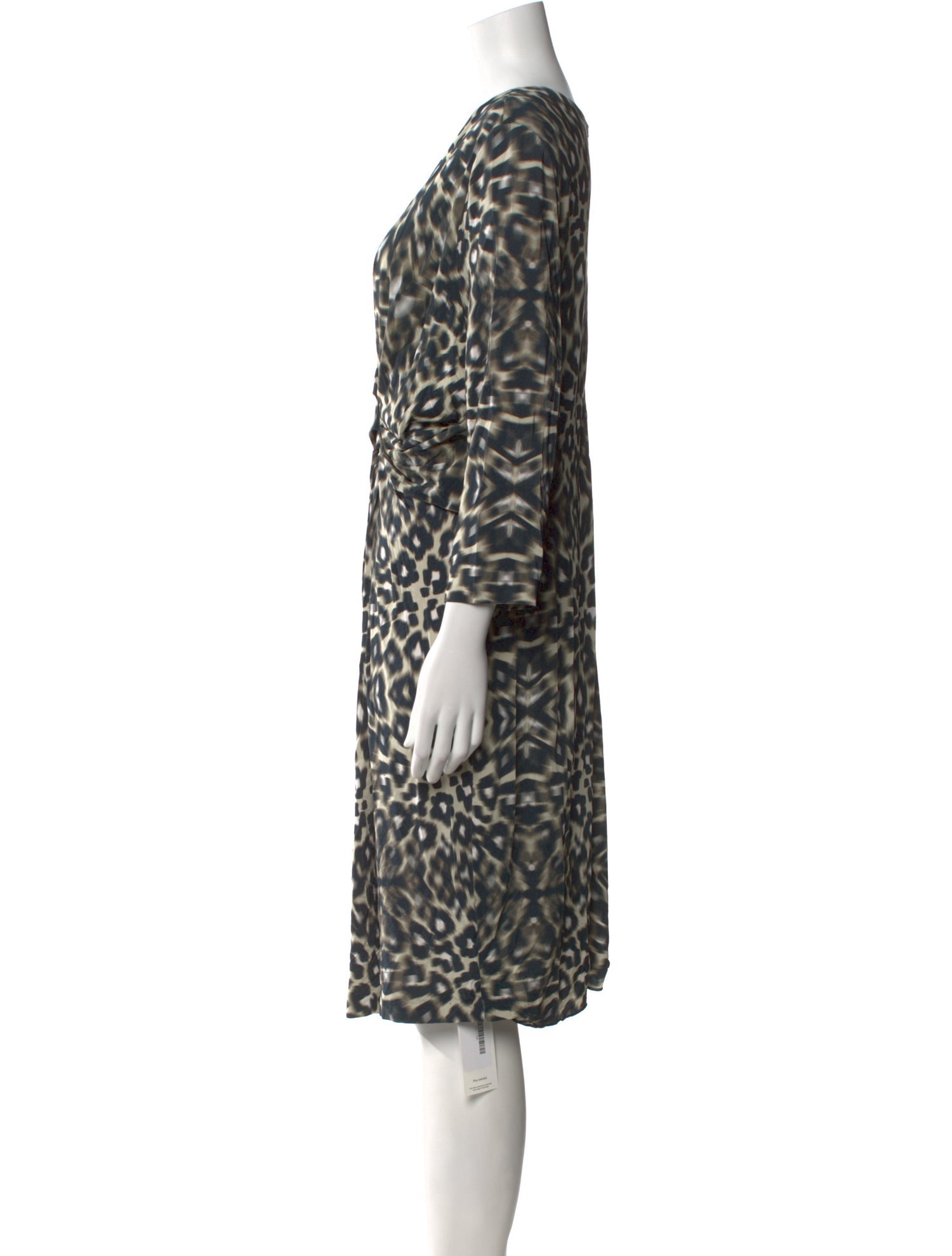 Escada Animal Print Knee-Length Dress