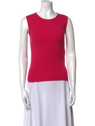 Escada Crew Neck Sleeveless Top