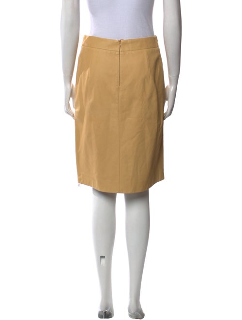 Escada Lambskin Knee-Length Skirt