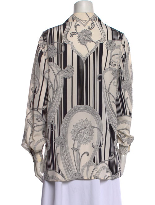 Escada Silk Printed Button-Up Top