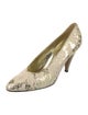 Escada Canvas Lace Pattern Pumps