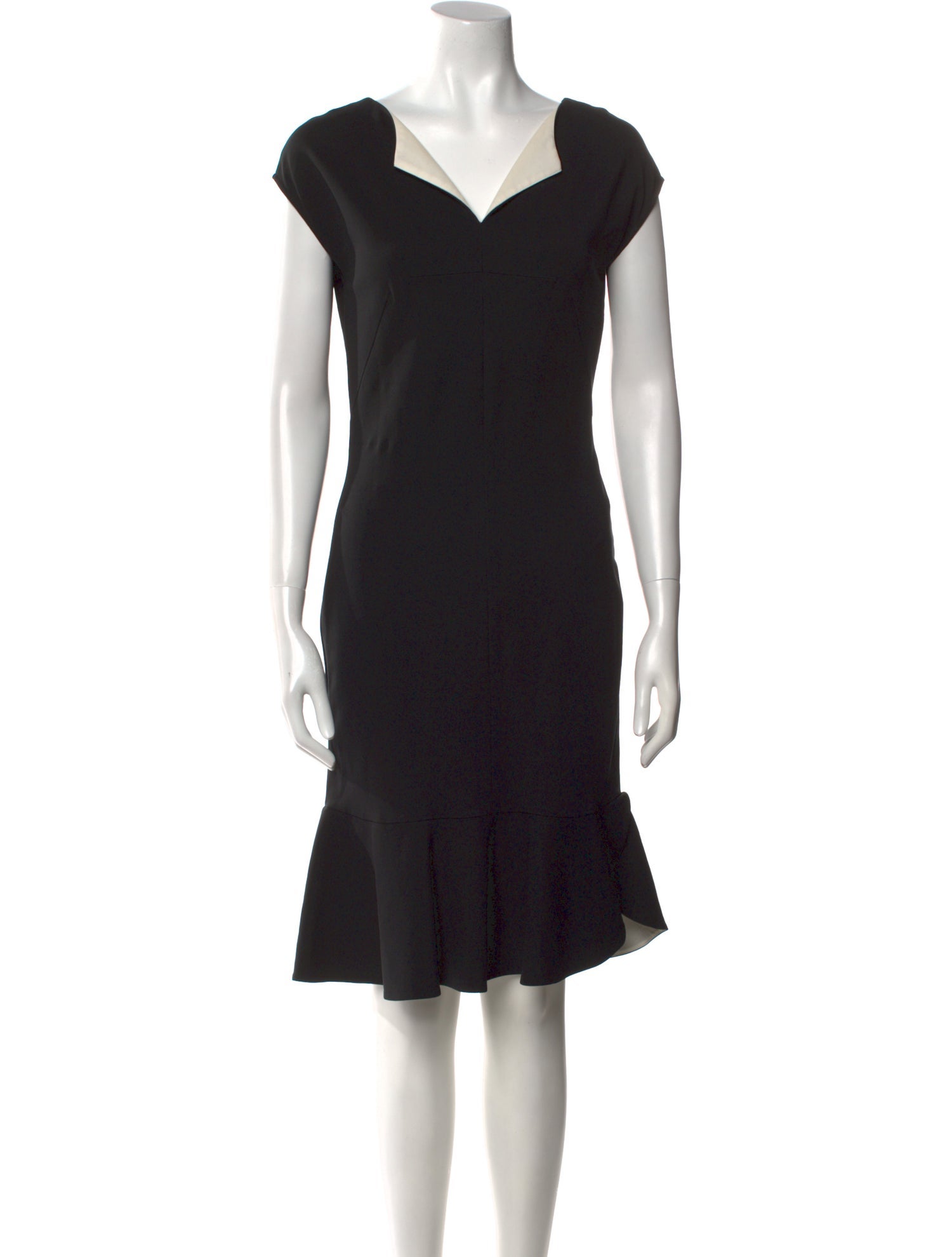 Escada V-Neck Knee-Length Dress