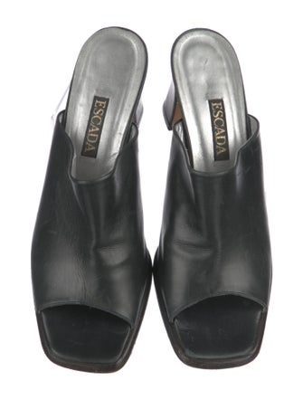 Escada Leather Slides