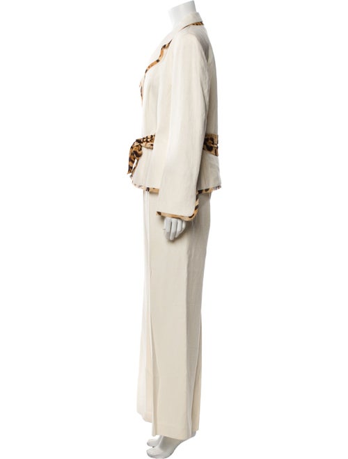 Escada Linen Animal Print Pantsuit