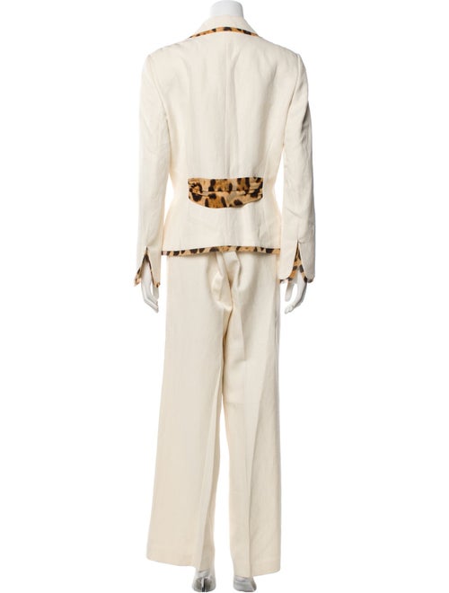 Escada Linen Animal Print Pantsuit