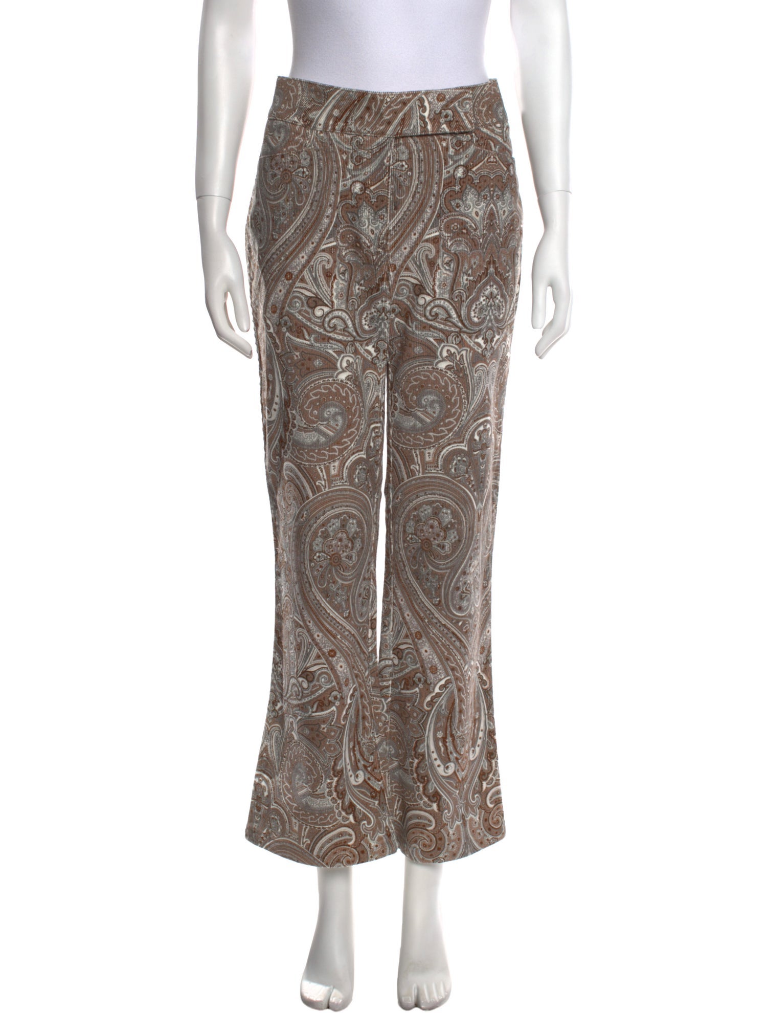 Escada Paisley Print Wide Leg Pants