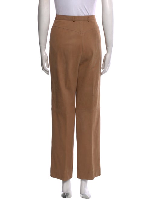 Escada Lambskin Straight Leg Pants