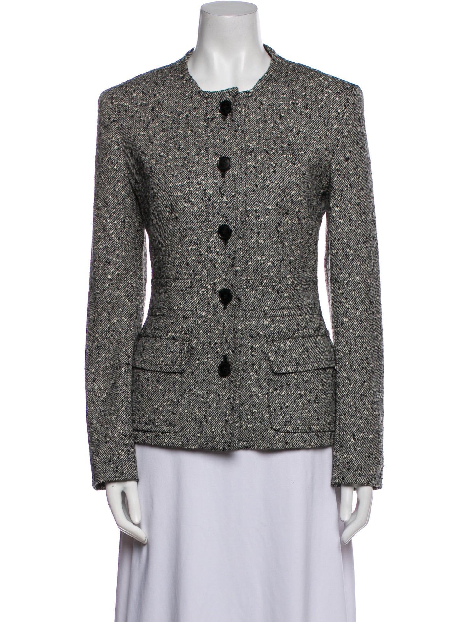Escada Virgin Wool Tweed Pattern Evening Jacket