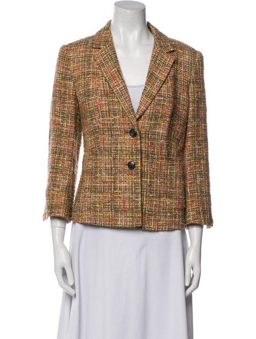 Escada Plaid Print Blazer