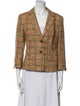 Escada Plaid Print Blazer