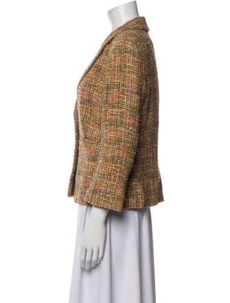 Escada Plaid Print Blazer