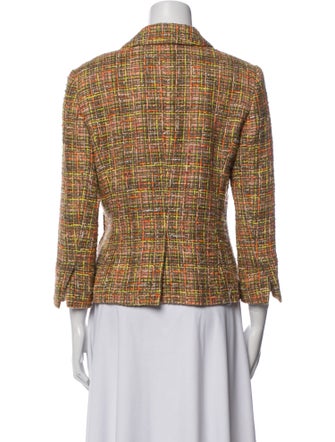Escada Plaid Print Blazer