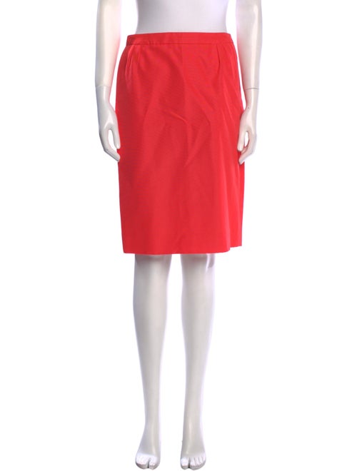 Escada Pleated Accents Knee-Length Skirt