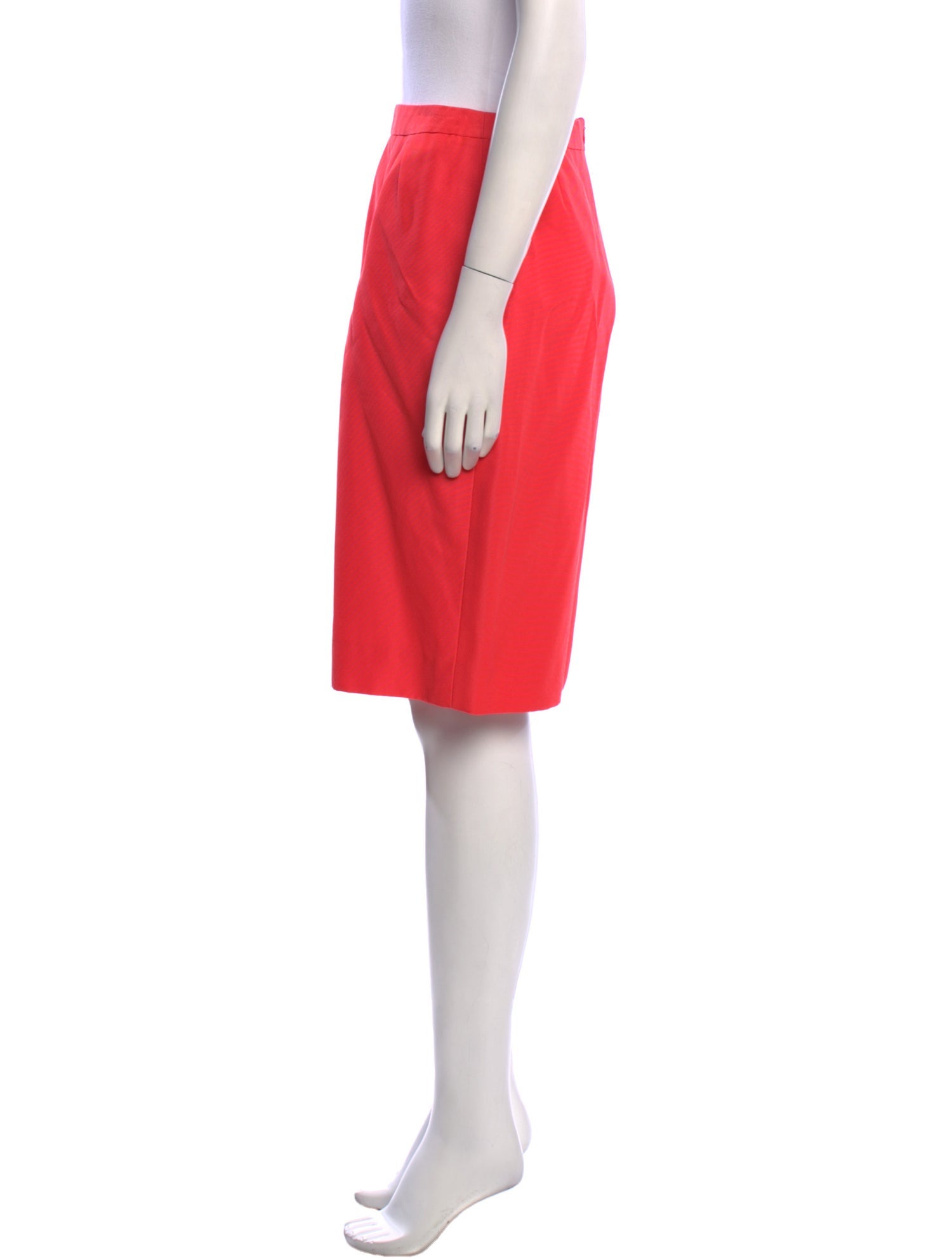 Escada Pleated Accents Knee-Length Skirt