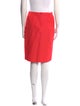 Escada Pleated Accents Knee-Length Skirt