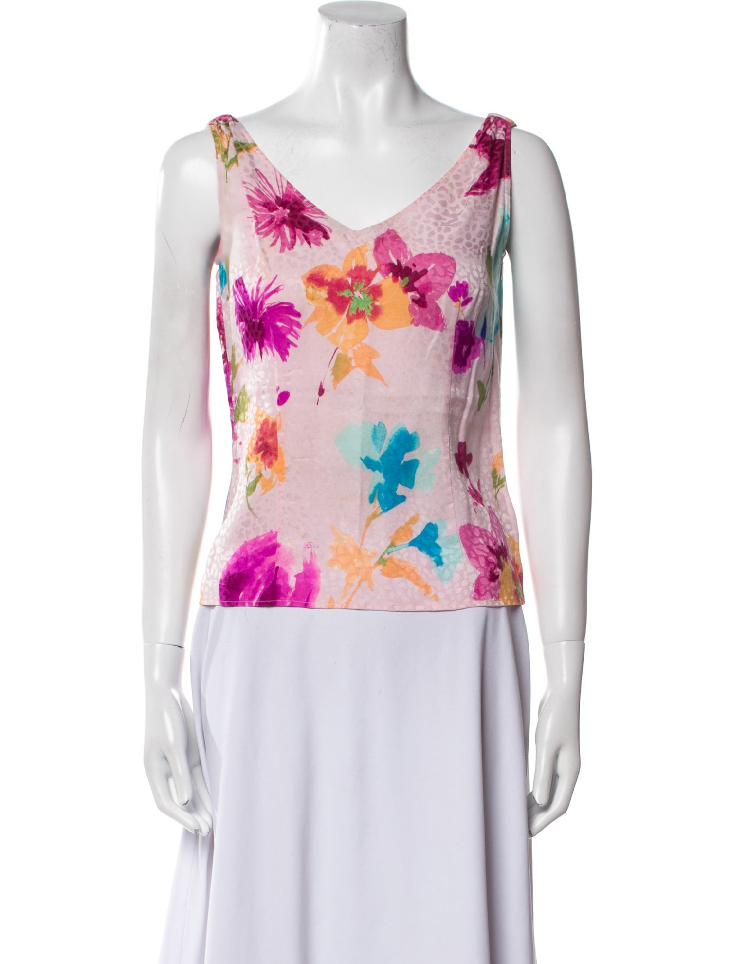 Escada Silk Floral Print Top