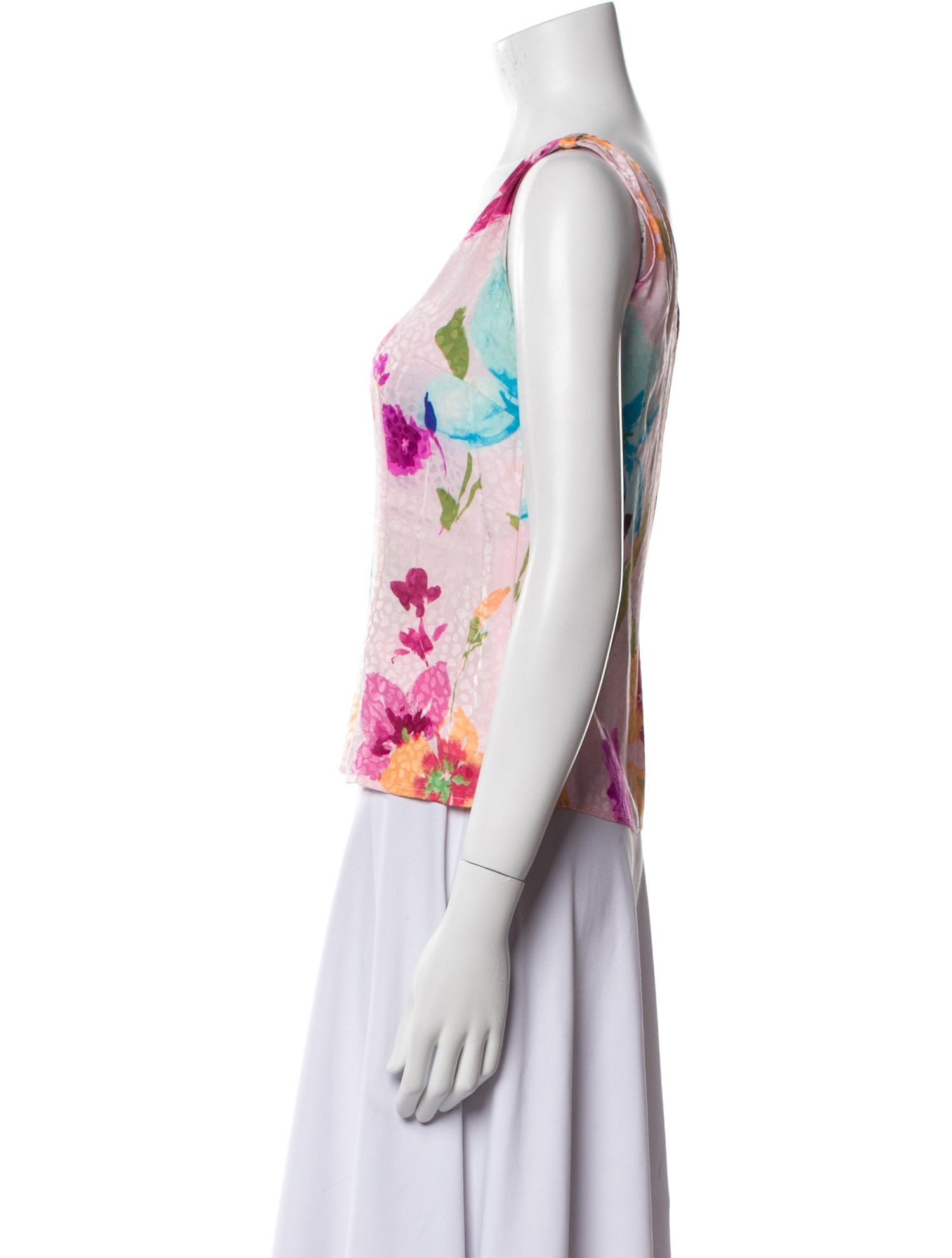 Escada Silk Floral Print Top