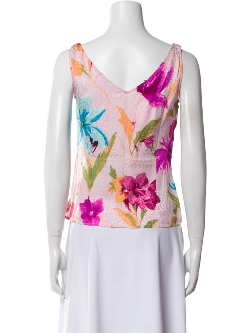 Escada Silk Floral Print Top