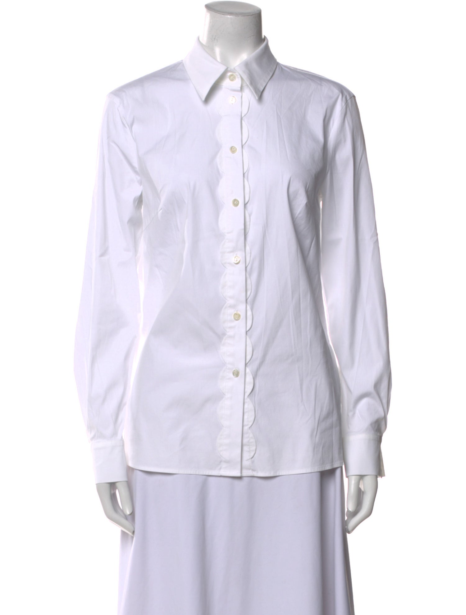 Escada Long Sleeve Button-Up Top
