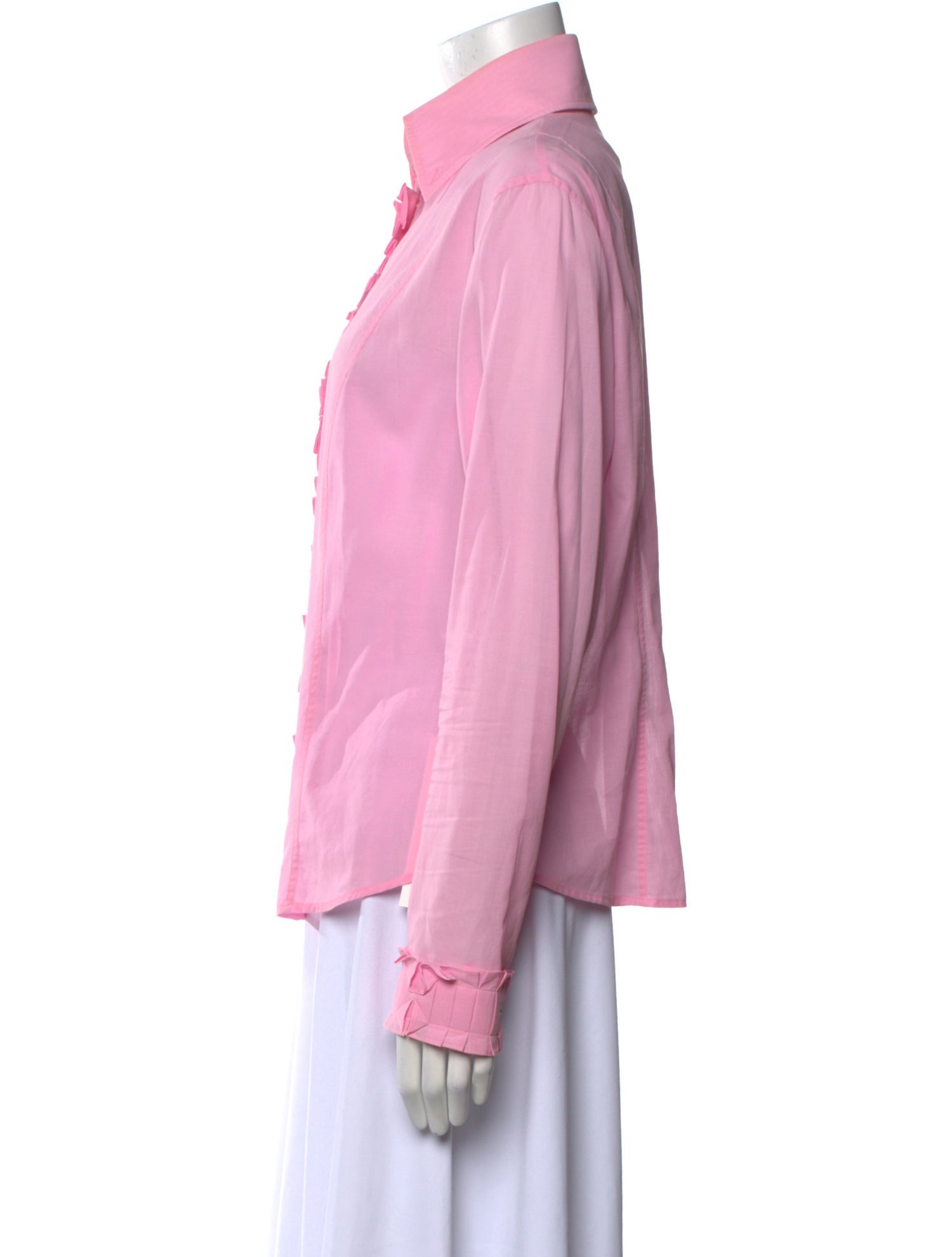 Escada Long Sleeve Button-Up Top