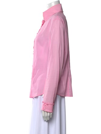 Escada Long Sleeve Button-Up Top