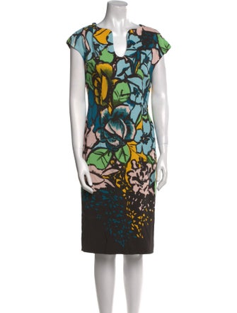 Escada Printed Midi Length Dress