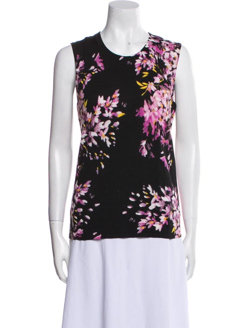 Escada Wool Floral Print Top